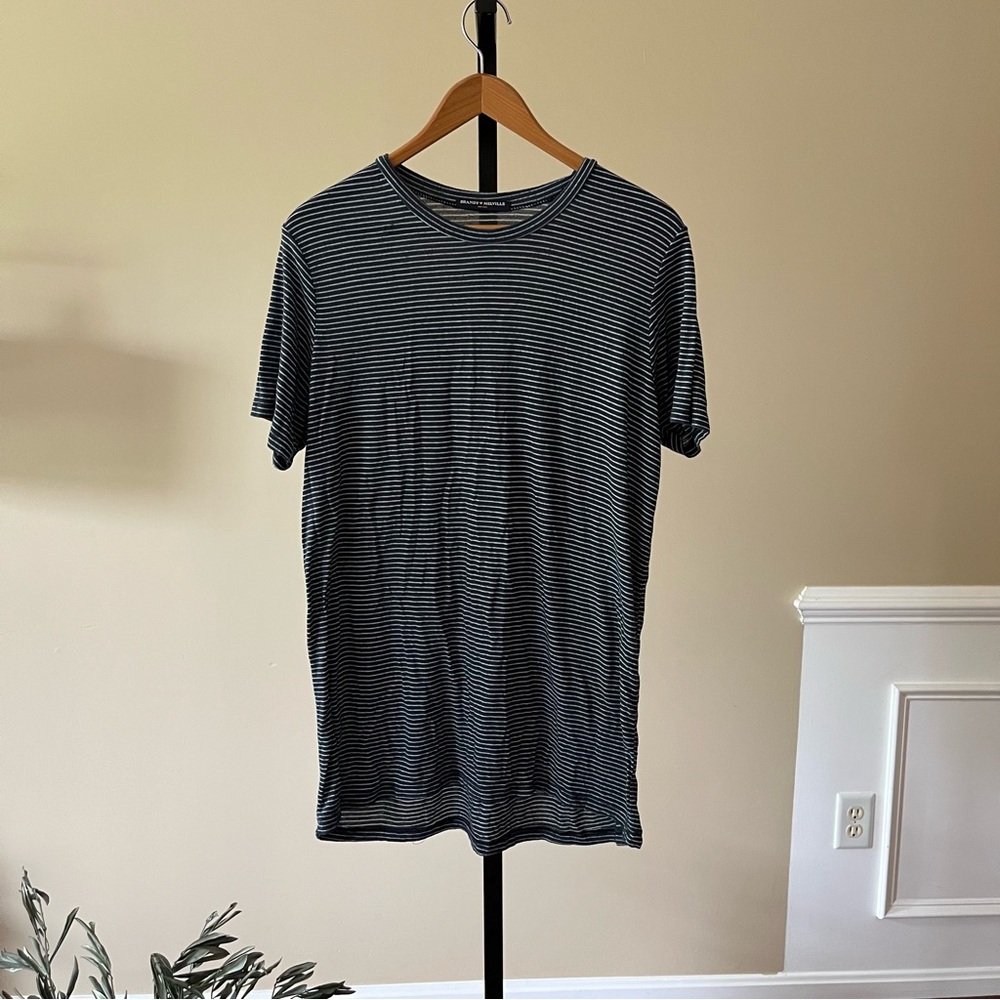 Brandy Melville Navy Striped T-Shirt Dress
